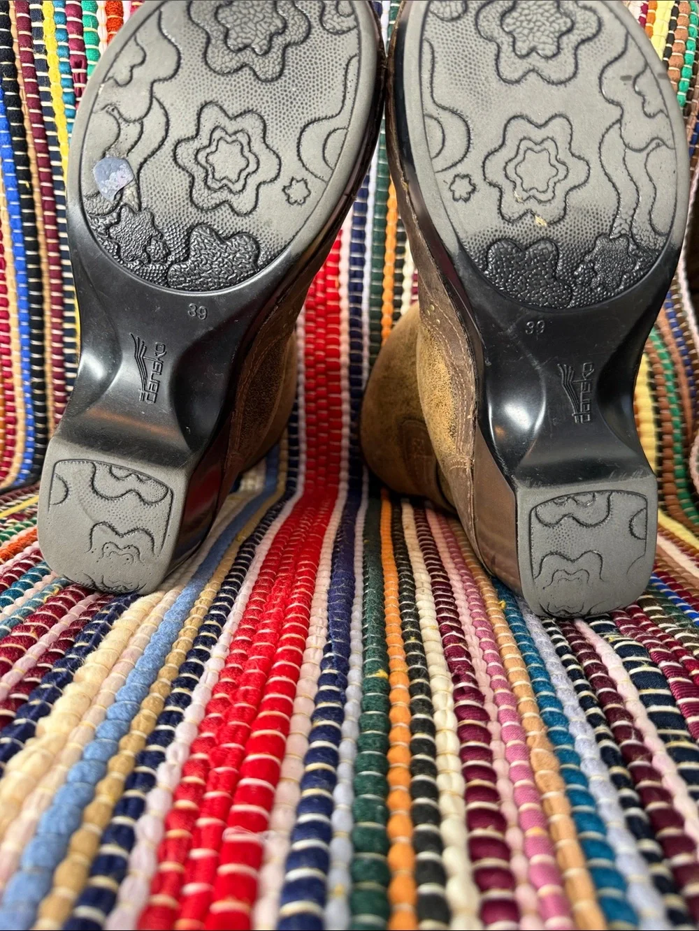 Dansko Brown and Tan Shearling-Lined Ankle Boots